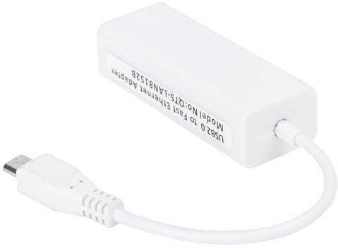 Yctze Micro-USB-zu-RJ45-Ethernet-Port-Adapter, Kompatibel mit 1.3/W Motherboard, für Netzwerkkarte, Dongle, Hub und B-Version
