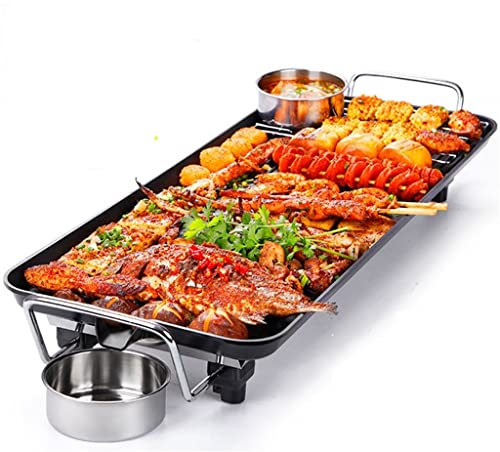 CVNIMV Parrilla eléctrica Antiadherente, máquina de Parrilla sin Humo, hornos de Parrilla eléctricos Ajustables para el hogar, Herramientas de Cocina
