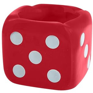 Gluttöter für Aschenbecher - Würfel Keramik Glutkiller - Glutlöscher - 9x9x8 cm (Rot)