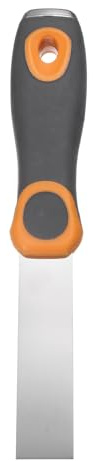 sourcing map Couteau à mastic de 2,5 cm en acier inoxydable - Grattoir à peinture flexible - Couteau de réparation de cloison sèche pour enlever le ciment et le papier peint - Ruban adhésif avec
