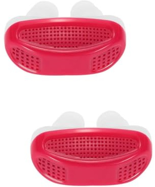 TOVINANNA 2piezas Dispositivo Stop Snoring Para Nariz De Ronquidos Diseño y Cómodo Estuche De Almacenamiento Rojo