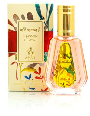 AYAT PERFUMES – Eau de Parfum Arab en Spray 50 ml Pour Femme Fabriqué à Dubaï Senteur Orientale (Le Jasmine)