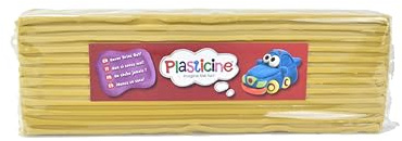 Plasticine 400 g, senap #76, modelleringsmassa för animatorer och modellbyggare, lätt att forma, perfekt för skulpturer, modeller och stop-motion