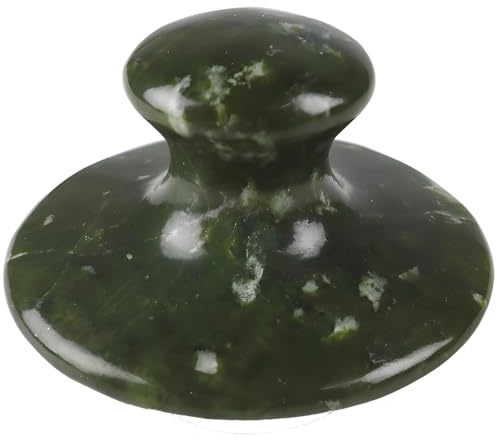 Natürliche Jade Massagegerät für Gesicht und Körper, Grüner Entspannungsroller, Rundstein Spa Tool zur Hautverjüngung