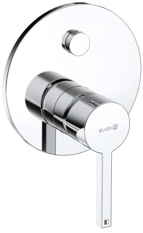 Kludi NOVA FONTE UP: Wannenfüll- und Brause-Einhandmischer mit Push & Switch-Funktion, Chrom, geeignet für Badewannen und Duschen