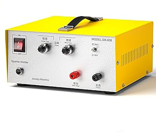 YWPYMX Soldadora de Puntos para joyería, soldadora portátil 110V/220V, soldadora eléctrica de Puntos 600W 80A con Pedal, Kit de Soldadura para joyería para Oro, Plata y Hierro
