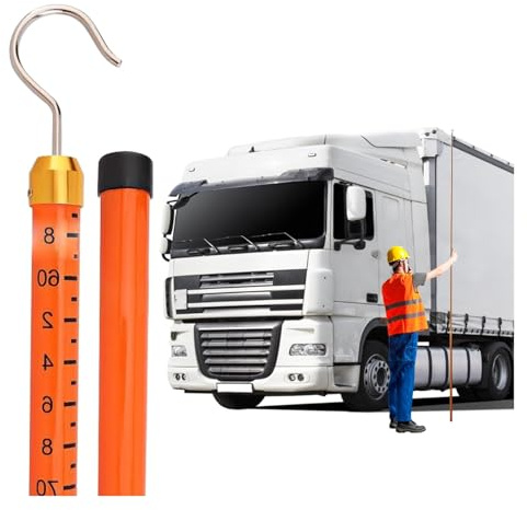 Hochspannungs-Messstab Leichte Höhenmessstange Für LKW-Fahrer, Teleskop-Höhenmessstange Aus Epoxidharz, Mit Aufbewahrungstasche, Leicht Zu Transportieren(Red,Height 19.7ft/6m)