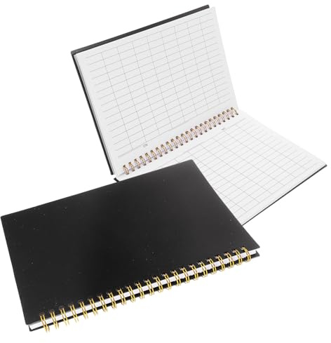 Beavorty Grand Livre Comptable Excel 2 Cahiers 60 Pages Tableur Vierge à Colonnes Multiples pour Gestion de Budget et Comptes Personnels