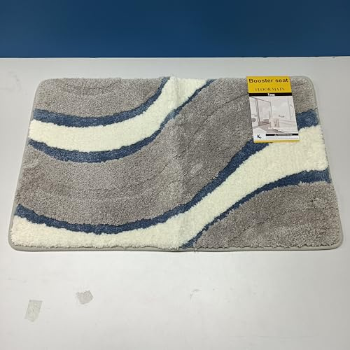 Booster seat Floor Mats, Wave Pattern, Gray White Blue