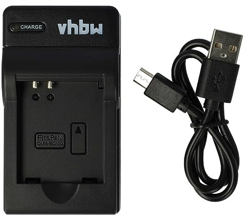 vhbw USB Ladegerät kompatibel mit Leica BP-DC14, BP-DC14E Kamera Camcorder/Akku - Ladeschale, Ladeanzeige, 4,2 V