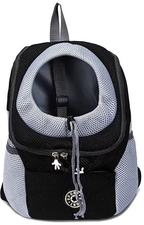 Linghe Sac à Dos Pliable pour Chien de Voyage pour Animaux de Compagnie pour Chat Sacs à Dos de Transport pour Chiens Petit Transporteur (Noir, M)