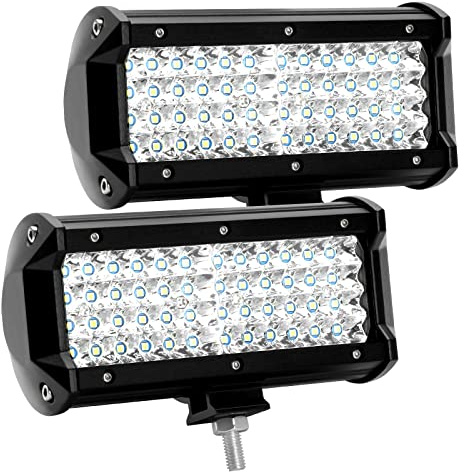 Kraumi LED Arbeitsscheinwerfer 7 Zoll 288W Cree LED Zusatzscheinwerfer 12V 28,700lm Auto Scheinwerfer Offroad Flutlicht Wasserdicht IP67 Arbeitslicht(2 Stück)