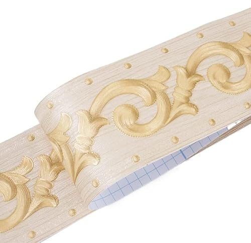 Cenefa Adhesiva para Pared Papel Tapiz de líneas de Cintura Impermeable de 5M, línea de rodapié autoadhesiva for baño, decoración de zócalo, Adhesivo for Bordes de Suelo de Pasillo(13)