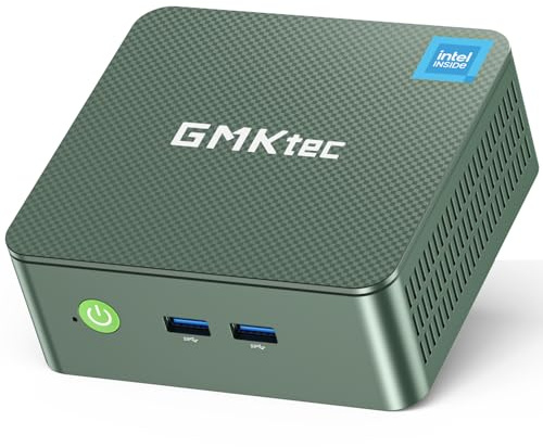 GMKtec Mini PC, Intel Twin Lake N150 (Upgraded N100), 16GB DDR4 RAM 512GB PCIe M.2 SSD, Desktop Computer 4K Dual HDMI/USB3.2/WiFi 6/BT5.2/2.5GbE RJ45 for Office, Business