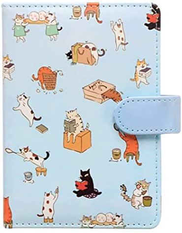GOOPEEG Notizbuch Nachfüllbar Tagebuch Leder-Taschen-Kugel-Tagebuch for Reisende, Notizbuch Mit Farbigen Seiten, Briefpapier, Schön Gezeichnetes Tagebuch Reisetagebuch Universitäts Notizen(E)