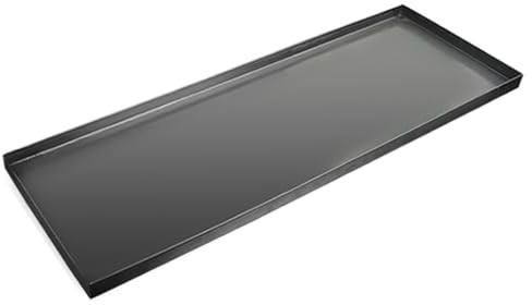 WPWSDWMX Bacs a Égouttement Rectangulaires en Acier Inoxydable pour Salle de Bain ou Cuisine, Soucoupe pour Plantes D'intérieur et D'extérieur(81 * 31 * 2cm)