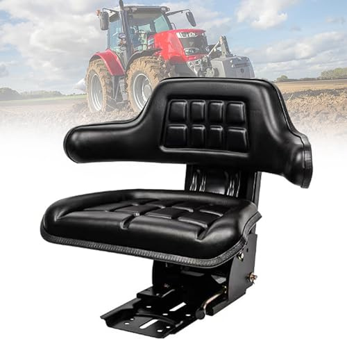 Siège Universel pour Chariot élévateur Siège Suspendu pour Tracteur avec Accoudoir Sièges de Remplacement pour Tondeuses à Gazon Excavatrices
