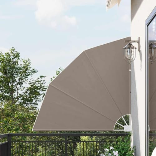 Sonnensegel Terrassenüberdachung, Markise, Balkon Sichtschutz Taupe 140 x 140 cm Stoff Fürs Garten Lawn Terrasse Ferienhäuser