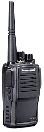 Midland G15 Pro PMR446 Funkgerät Set – 4er Security-Kofferset (C1127.S4) mit MA 31-M Headsets, IP67 wasserdicht, robuste Walkie-Talkies für Baustelle, Security, Betrieb & Outdoor
