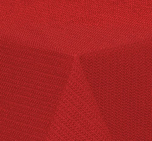 Brandsseller Gartentischdecke 110x140 cm Tischdecke mit Paspel Outdoor Tischtuch rechteckig Weichschaum für Garten, Terrasse, Balkon wetterfest rutschfest - Rot