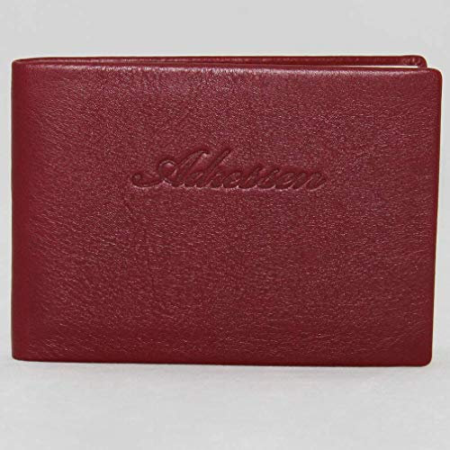 Adressbuch Leder quer in verschiedenen Farben (bordeaux)