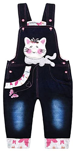 KIDSCOOL SPACE Salopette di Jeans Lavorata a Maglia Morbida in Cotone 3D per Bambini