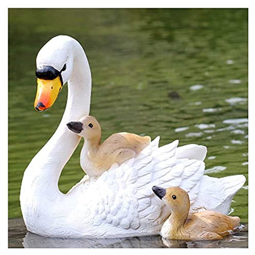 WJJ Gartenskulpturen Modern Garden Ornaments Außenschwimm Schwan Wasser Decoy Schwimm Craft Verzierungen for Teiche Garten oder Teich Kunst Stunning Versatile Garten-Fertigkeit-Dekoration