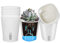 SYITCUN 10 Set 7.5cm Vasi Autoirriganti,Vaso Smart con Finestra del Livello Dell'acqua e Vassoio Nascosto con Foro di Drenaggio per Interni ed Esterni