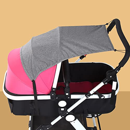 Voile d'ombrage Universel Poussette Pare-Soleil pour Poussette Anti UV UPF50+ Couverture de Soleil Landau Imperméable Coupe-vent Canopy Auvent de Protection Solaire pour Cosy Bébé Nacelle Couffin