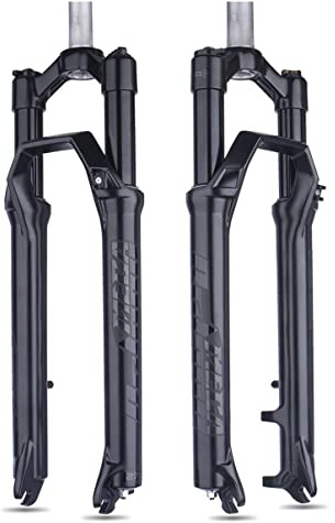 TISORT Forcella per Bicicletta 27.5/29inch Forcella Ammortizzata for Bici 1-1/8 Thread-Less Straight Steerer 80mm Travel Shoulder Control(27.5)