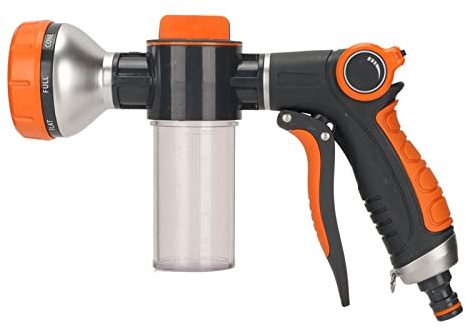 Pistolet arrosage,Pulverisateur de Jardin,Pistolet Pulvérisateur à Mousse Haute Pression,Longue distance Accessoire d'arrosage et 8 Modes d'arrosage,Pulvérisateur avec Distributeur