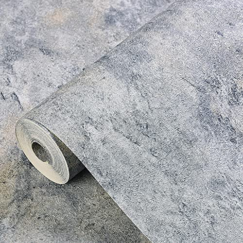 Generic Vintage Zement Pvc Tapete Wohnzimmer Schlafzimmer Büro Einfache Hintergrund Wand Tapete/Grau/0,53 * 10M