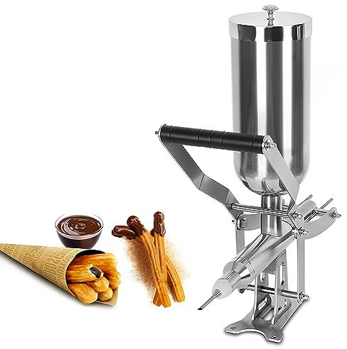 ANGDI Manual Churro Filler, 5L Commercial Vertical Donuts Jam Filler, Stainless Steel Churro Filler Machine, Latin Fruit Churro Filling Machine for Kitchen Restaurant Food Factory Bakery