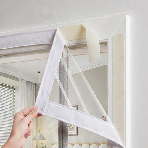 Winter Indoor Kälteschutz Türvorhang,Magnet Selbstklebende Automatisches Schließen Thermo Türvorhang Isoliervorhang Thermovorhang Winddicht für Schlafzimmer Eingangstür