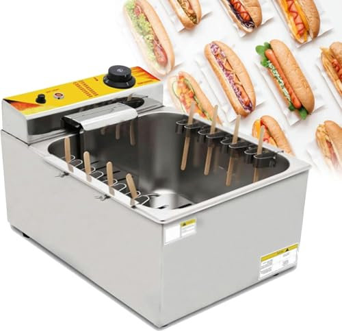 Commercial Electric Fryer For Cheese, Hot Dog Sticks, Frying Sausage Equipment, 12L Desktop Electric Fryer, Kitchen, Restaurant, Domestic Use ~/
