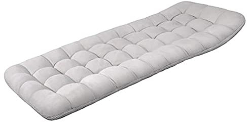 Bambus-Liegestuhlkissen für Garten, Innenbereich, Büro, Schaukelstuhl, Ersatzkissen in grauer Farbe, 178 x 56 cm