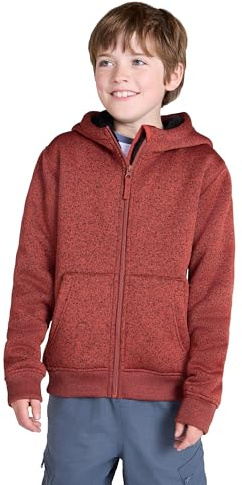 Mountain Warehouse Nevis Kids Full Zip Hoodie | Boys & Girls Warm Thermal Soft Wool Fur Lined Jumper with Adjustable Hood & Zipped Pockets for Storage, For Layering & Winter