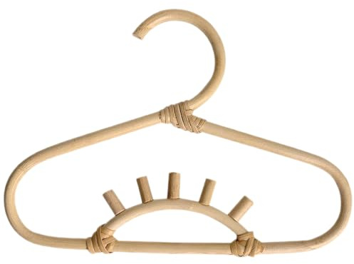 BUGUUYO Cintre en Rotin Bébé 10.63X7.09 Pouces Petit Cintre Enfant pour Chemises Robes Vêtements De Bébé Organisation Chambre Surface Lisse