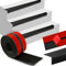 Perfil autoadhesivo para bordes de escaleras, 2 m, protección de bordes autoadhesiva, goma antideslizante, para exterior e interior (negro, 2 m)
