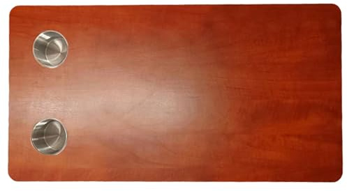 WPWSDWMX Rechteckige Wohnmobil-Tischplatte mit 2 Getränkehaltern, Wandmontage, für Wohnmobil, Yacht, Camper, Boot(Red,40 * 80cm/16 * 31in)