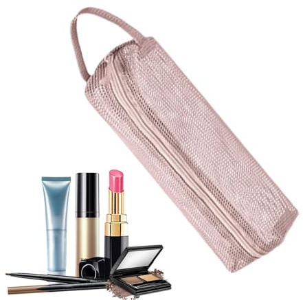 Bolsa de Viaje para Artículos de Higiene - Bolso Portátil para Viajes por Carretera - Neceser Pequeño con Malla Transpirable para Camping, Vacaciones, Cruceros, Gimnasio, Baño y Viajes en Avión o