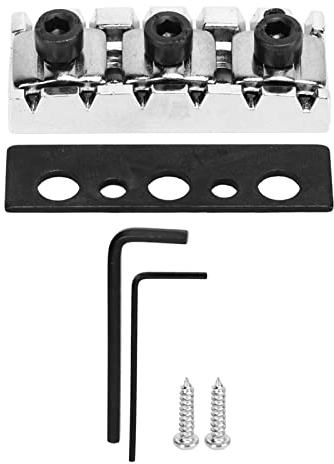 Mtlavis 7-saitige E-Gitarre Saiten Verriegelung Nuss, Robust und Leicht, Zinklegierung, 42,5mm Silber für 7-saitige Doppelspulen E-Gitarren