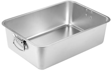 MotiveTech Non Stick Cat Sandbox Stainless Steel Litter Box for Kittens, M