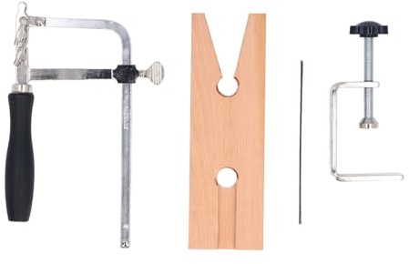 Kit de sierra de joyas Marco ajustable con cuchillas de reemplazo para elaboración de cera de madera de metal