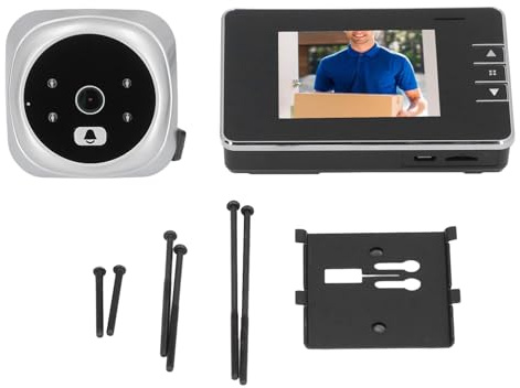 Video Doorbell, Peephole Camera​​,120 Degree View Door Peephole Viewer Camera HD Night Vision 2 Way Intercom Smart Video Doorbell Cameras for Villa Home