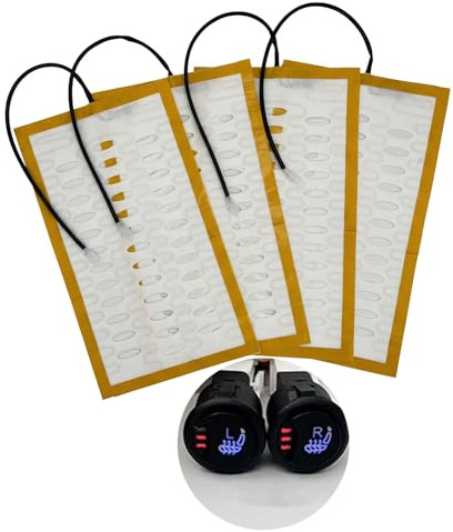 Vichinza Autositzheizungssatz mit Schalter – 3 Stufen, universell für Autositze, 4Pads (2 seat) - E