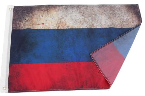 Toyvian Drapeau Russe Rétro 60 X 90 Cm Polyester Résistant aux Intempéries, Bannière de Pays Éclatante pour Décoration Extérieure Jardin, Célébration du Drapeau National et Événements