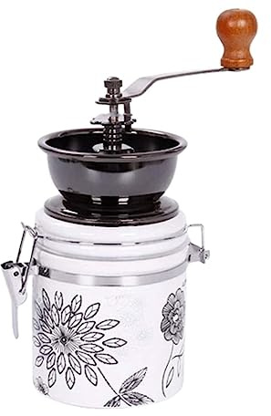 DANNMPX Cafetière Piston Moulin À Café Manuel Noyau en Céramique Coffeeware Grains De Épices Poivre Café(White)