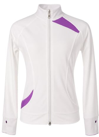 Kmarouse Damen Teen Eiskunstlauf Jacke Zip Warmup Training Eisbahn
