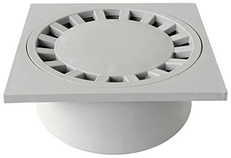 First Plast CHPP20G Tapa sifonada de polipropileno, gris, 200 x 200 mm